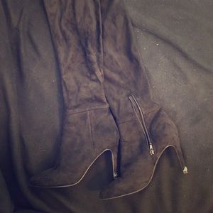 Black Knee High Heeled Boots Call It Spring